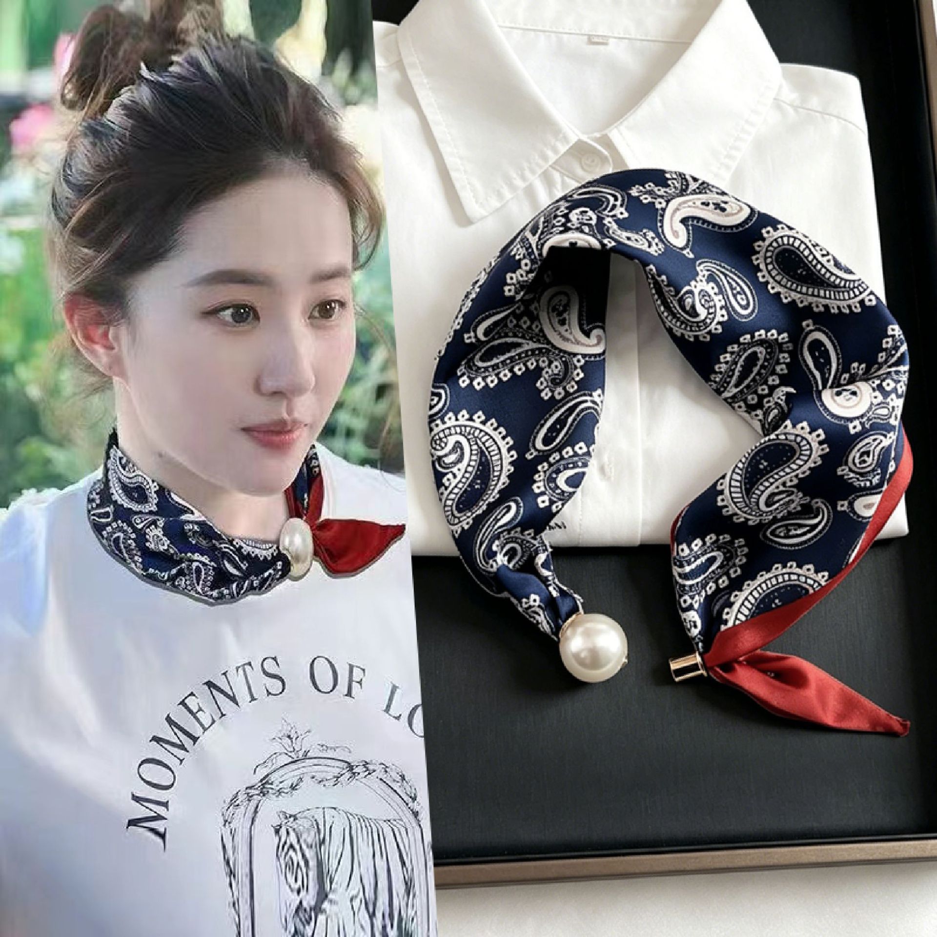 Novo Lenço Feminino com Estamp - Face Scarf Mask avaliação e preço