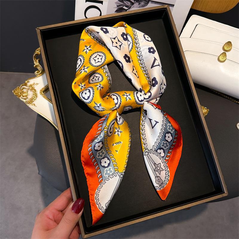 70cm lenço quadrado para mulhe - Scarf Silk Square avaliação e preço