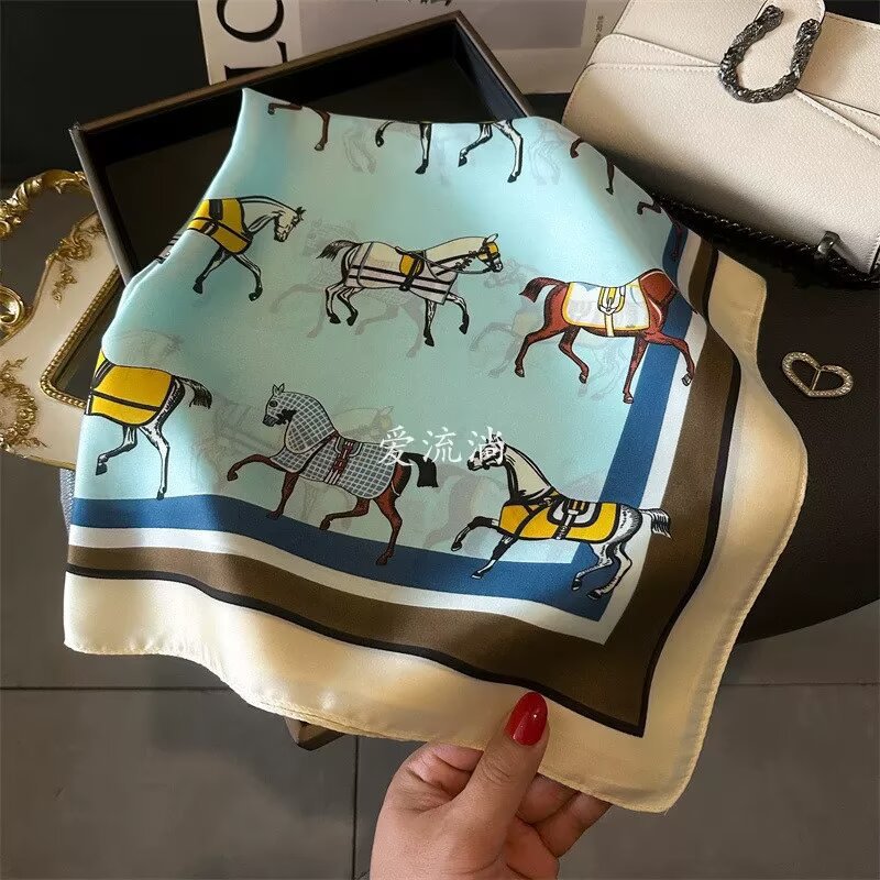 70cm lenço quadrado para mulhe - Scarf Silk Square avaliação e preço