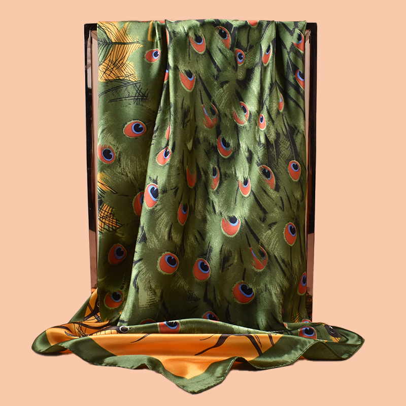 1pc senhoras grande lenço quad - Scarf Silk Square avaliação e preço